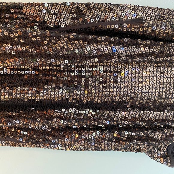Michael Kors Brown Sequin Mini Dress New Years Eve - Picture 5 of 5